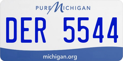 MI license plate DER5544