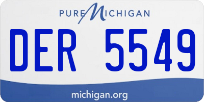 MI license plate DER5549
