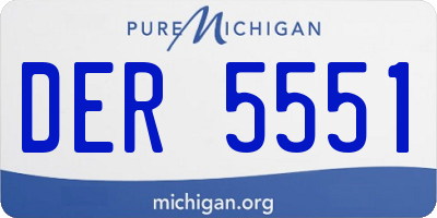 MI license plate DER5551