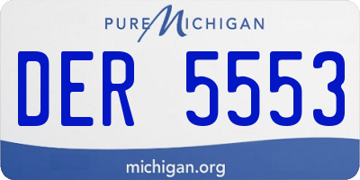 MI license plate DER5553
