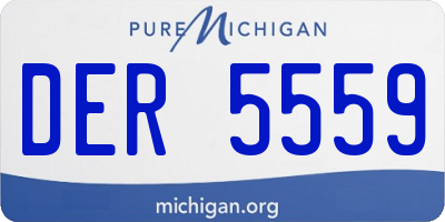 MI license plate DER5559