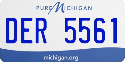 MI license plate DER5561