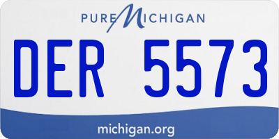 MI license plate DER5573
