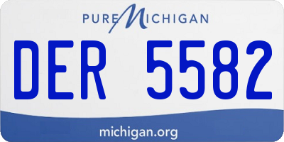 MI license plate DER5582
