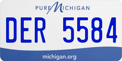 MI license plate DER5584