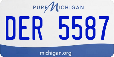 MI license plate DER5587