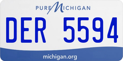 MI license plate DER5594
