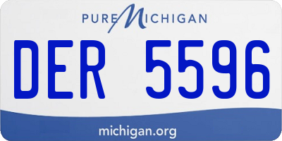 MI license plate DER5596