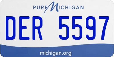 MI license plate DER5597