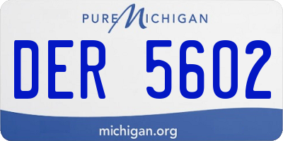MI license plate DER5602