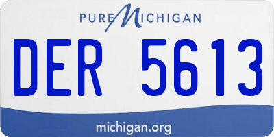 MI license plate DER5613