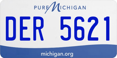 MI license plate DER5621