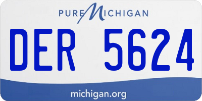 MI license plate DER5624