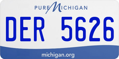 MI license plate DER5626