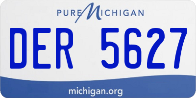 MI license plate DER5627