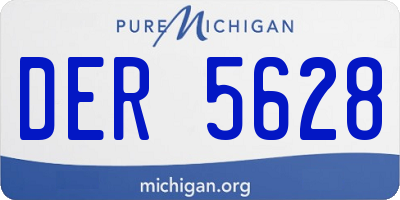 MI license plate DER5628