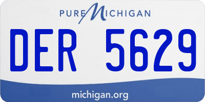 MI license plate DER5629