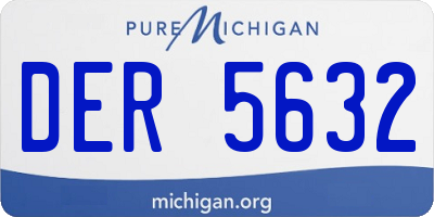MI license plate DER5632