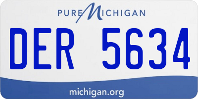 MI license plate DER5634