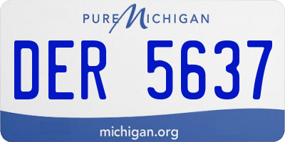 MI license plate DER5637