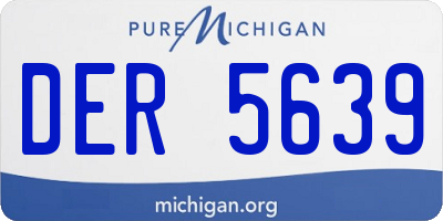 MI license plate DER5639
