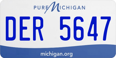 MI license plate DER5647