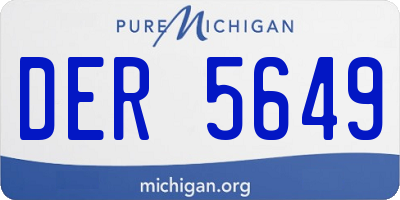 MI license plate DER5649