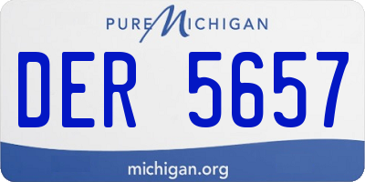 MI license plate DER5657