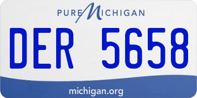 MI license plate DER5658