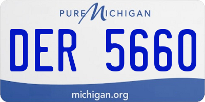 MI license plate DER5660