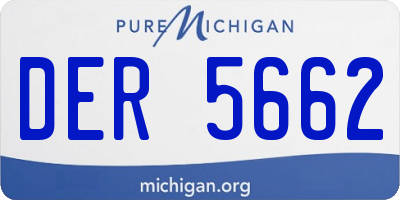 MI license plate DER5662