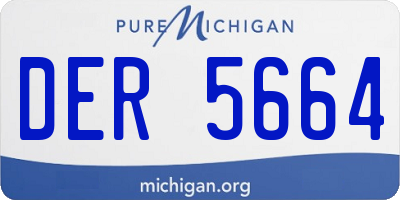 MI license plate DER5664