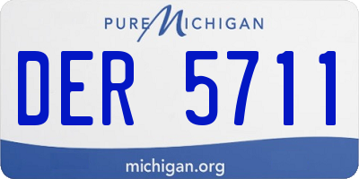 MI license plate DER5711