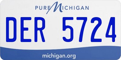 MI license plate DER5724