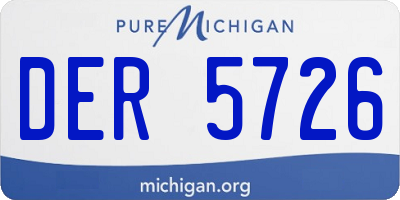 MI license plate DER5726