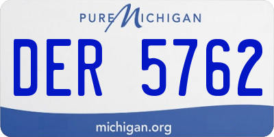 MI license plate DER5762