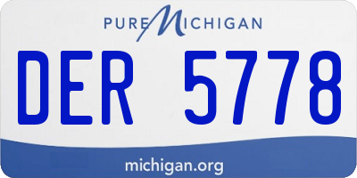 MI license plate DER5778