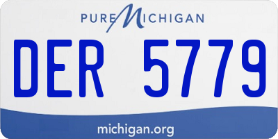 MI license plate DER5779