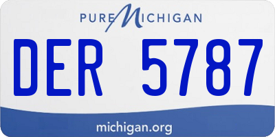 MI license plate DER5787