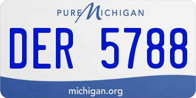 MI license plate DER5788