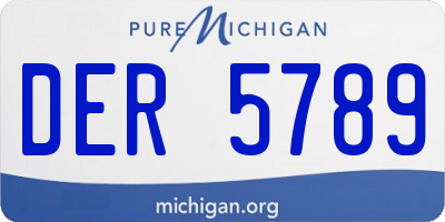 MI license plate DER5789