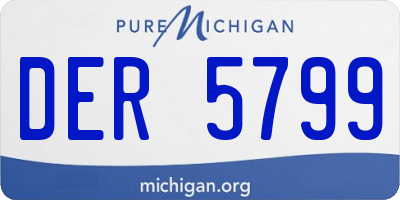 MI license plate DER5799