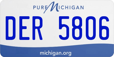 MI license plate DER5806