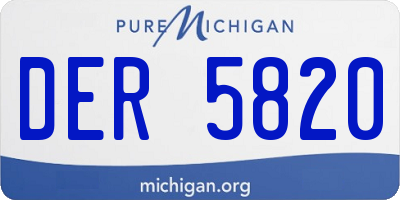 MI license plate DER5820