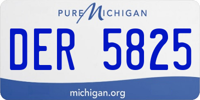 MI license plate DER5825