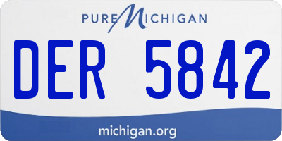 MI license plate DER5842