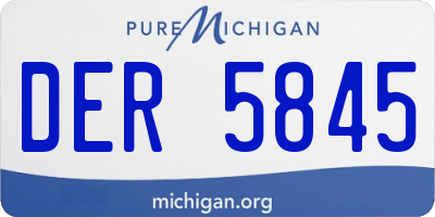 MI license plate DER5845
