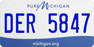 MI license plate DER5847