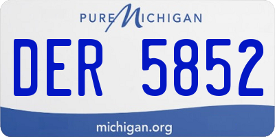MI license plate DER5852