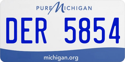 MI license plate DER5854